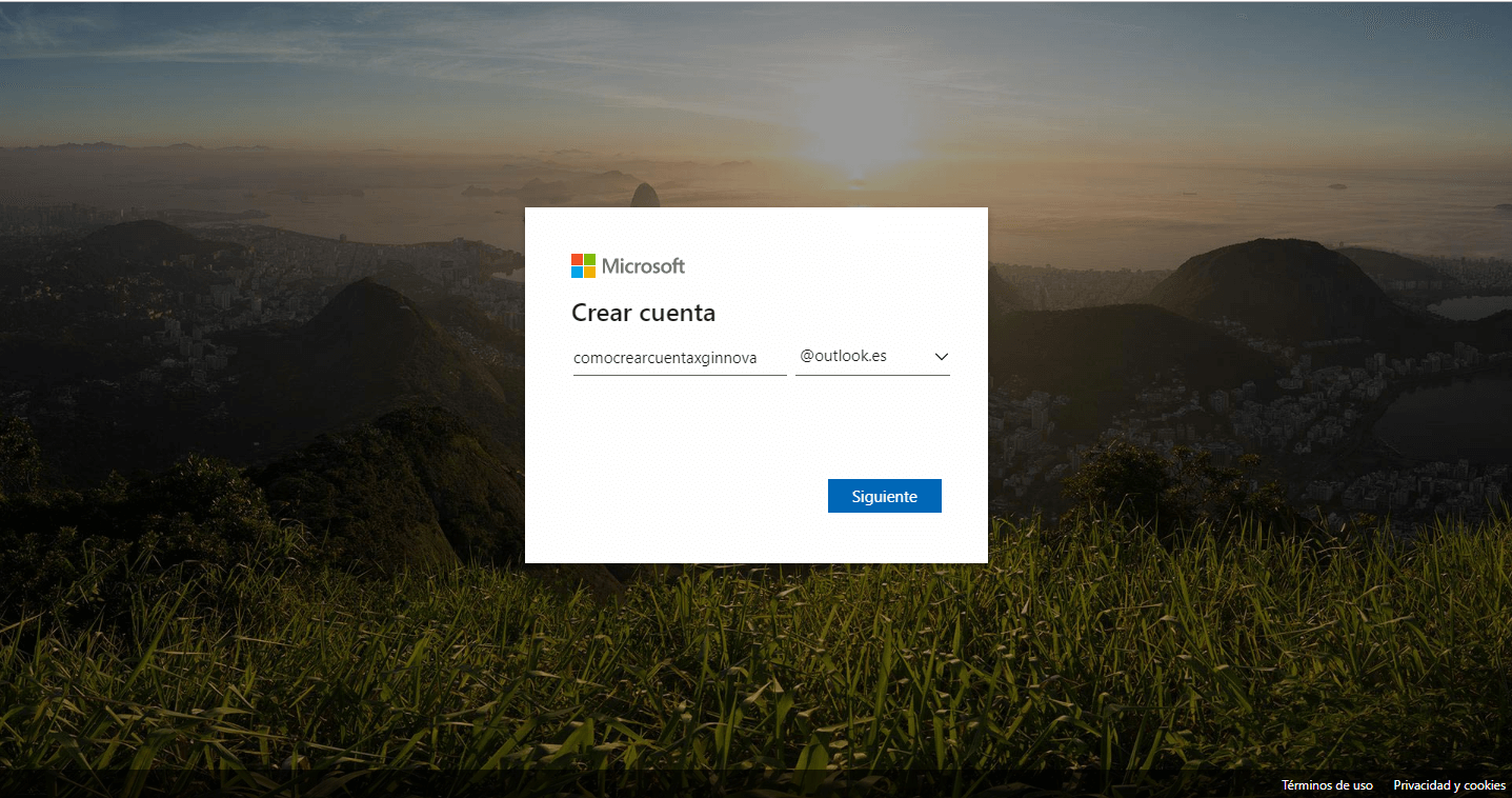 crear cuenta hotmail