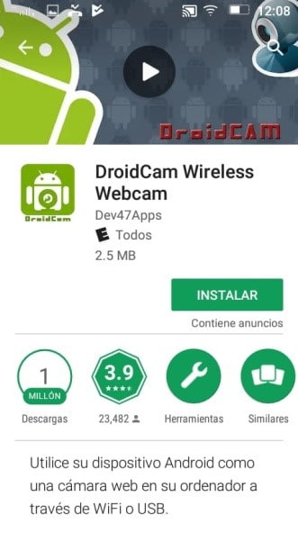 Instalar DroidCam Wireless Webcam en Apple Store