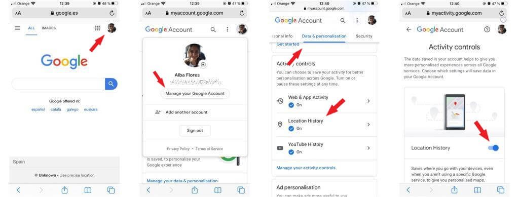 Cómo activar la opción de borrado automático del historial de Google