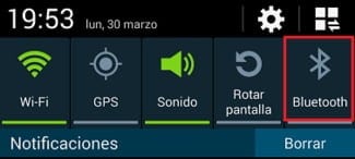 enciende el bluetooth de tu teléfono móvil