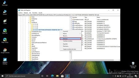 Cuarto paso para solucionar el problema de Windows con perfil temporal