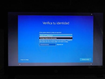 Verifica tu identidad para recuperar contraseña Windows 10 acceso al PC