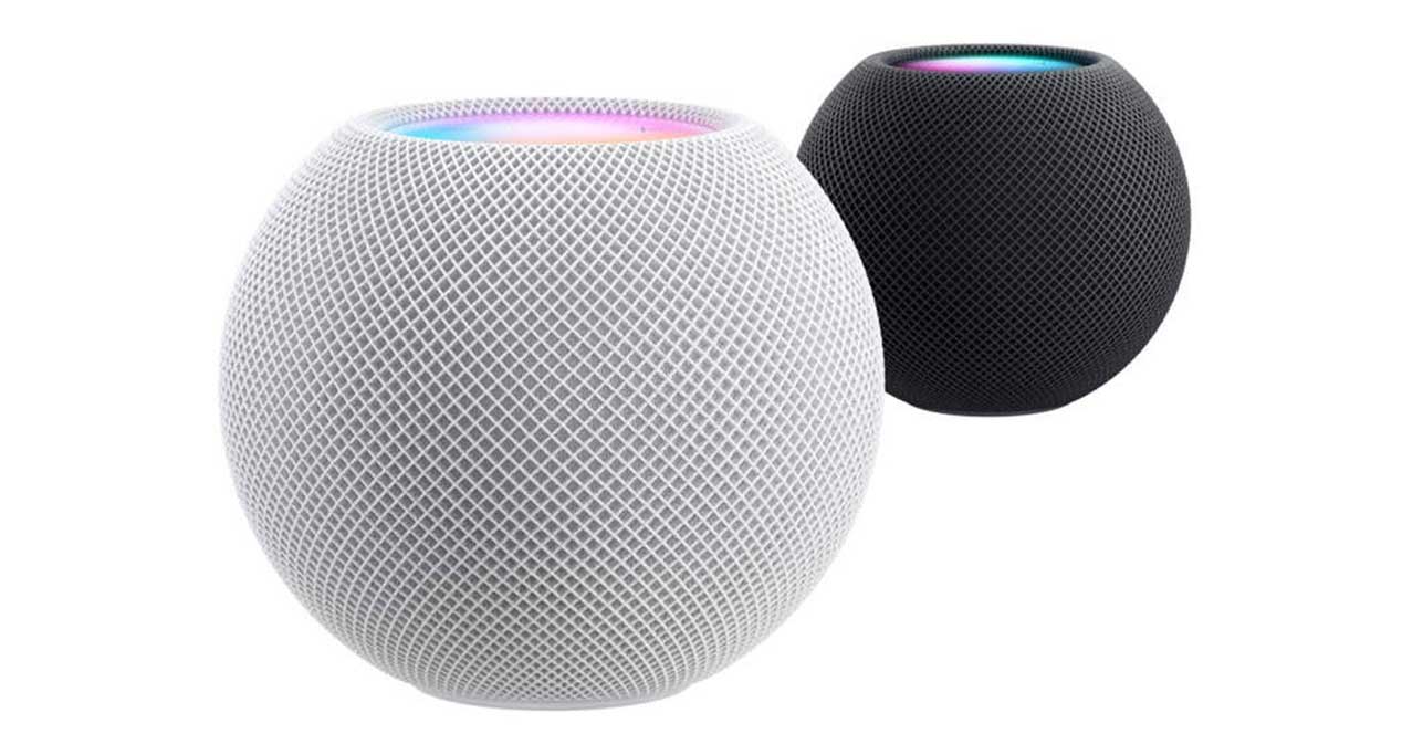 homepod mini negro y blanco