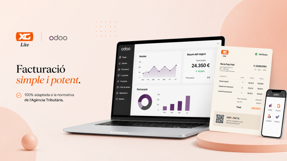 XG Lite amb Odoo: programa de facturació simple i potent, adaptat a la normativa Verifactu de l'Agència Tributària