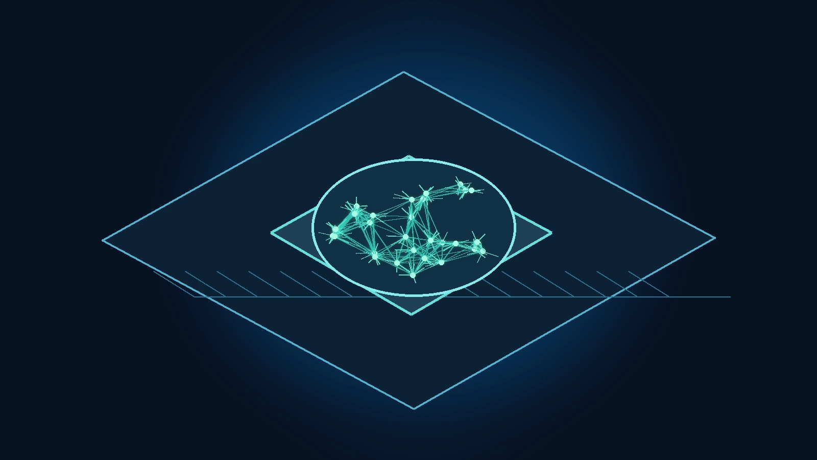 Ilustración conceptual de neuronas conectadas a un chip; no es una fotografía del CL1